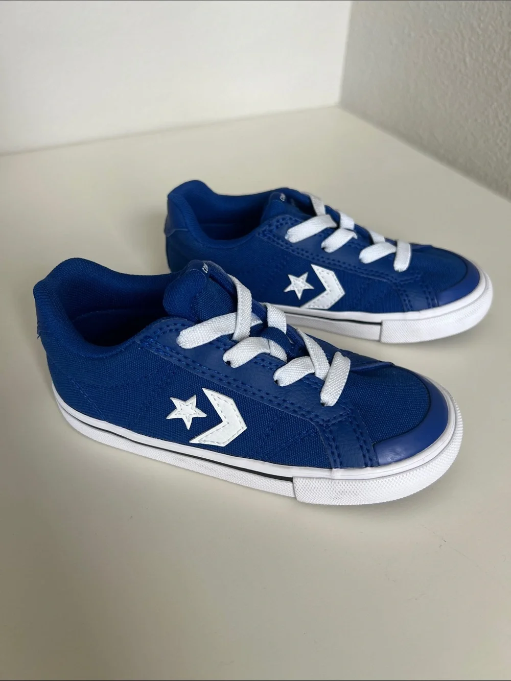 Converse Kids Royal Blue Low-Top Sneakers with White Accents